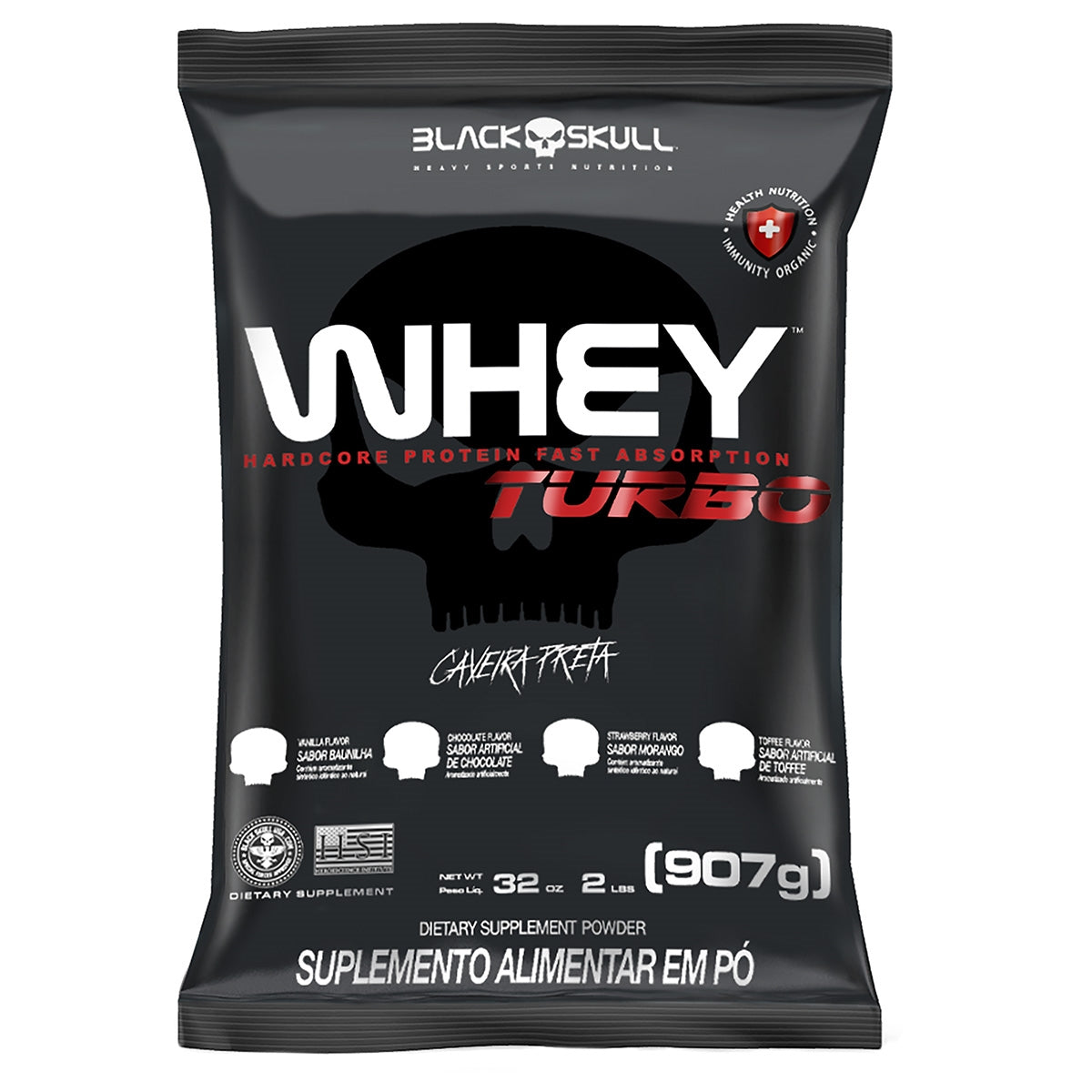 PROTEINA WHEY TURBO 907G - BLACK SKULL