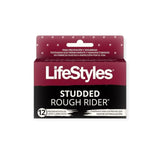 PRESERVATIVOS STUDDED ROUGH RIDER 12 UNIDADES - LIFESTYLES
