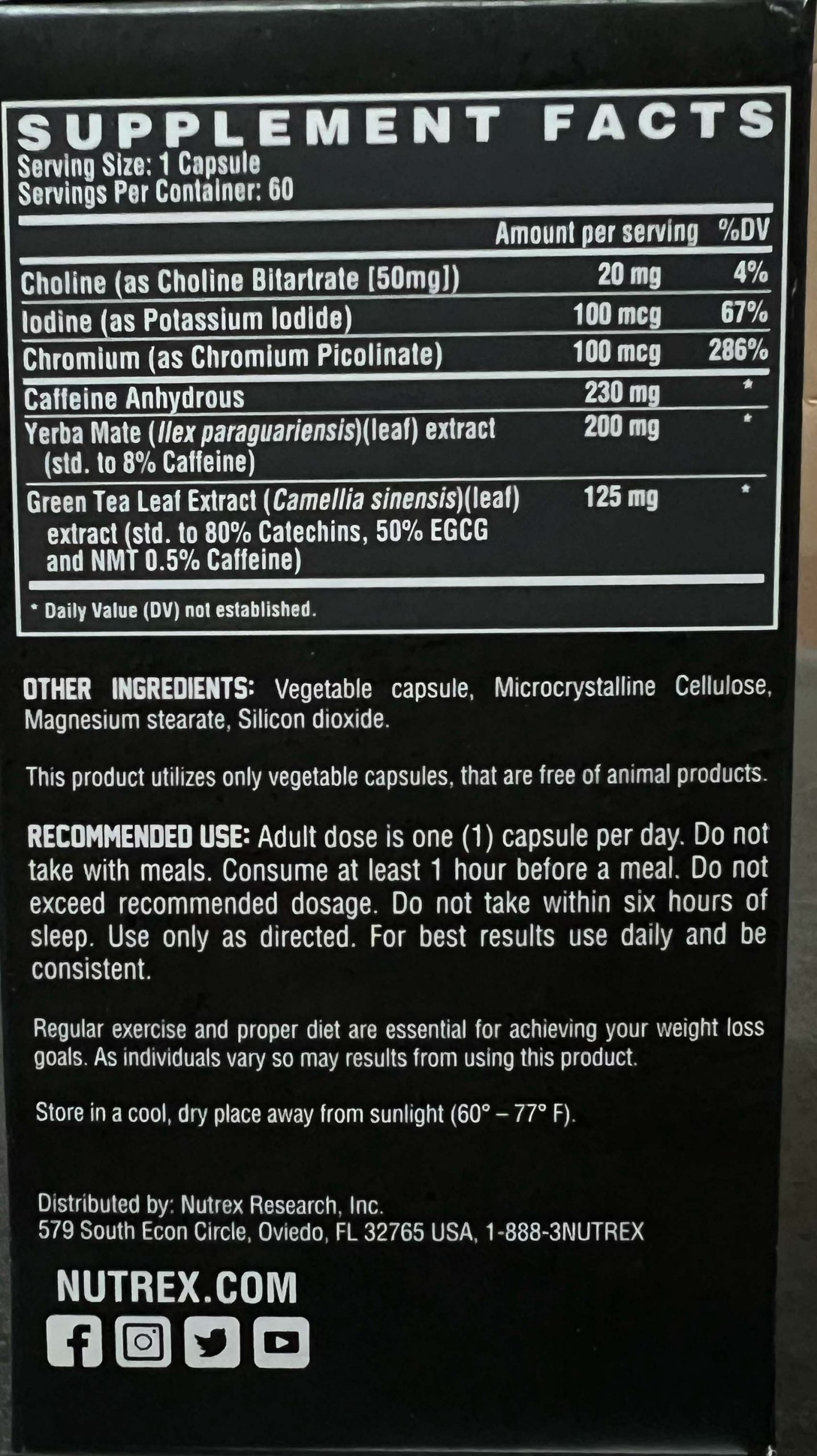 LIPO-6 HARDCORE - 60 CAPSULAS - NUTREX