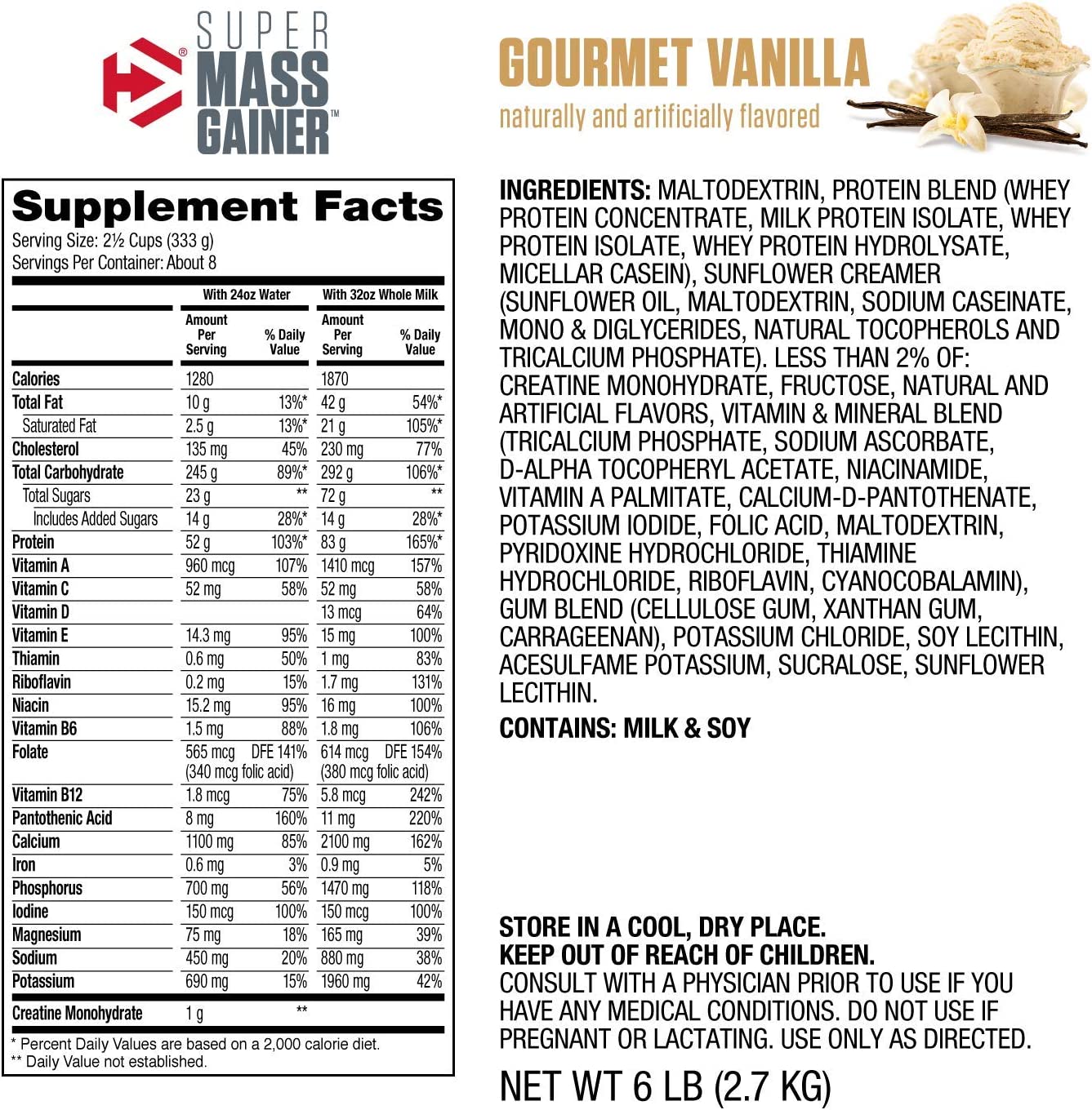 SUPER MASS GAINER 6 LBS - DYMATIZE
