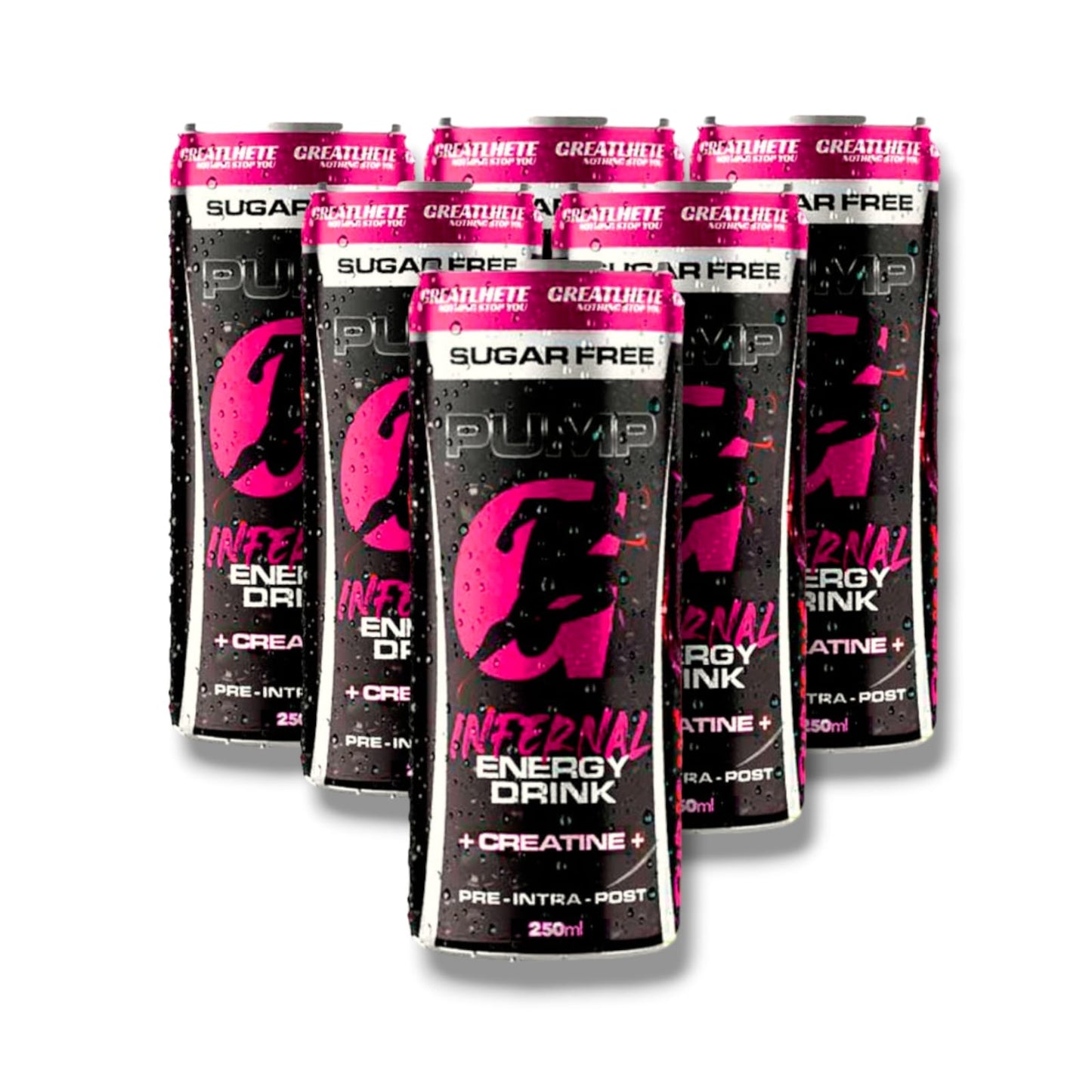 PACK 6 ENERGETICAS INFERNAL ENERGY DRINK - GREATLHETE