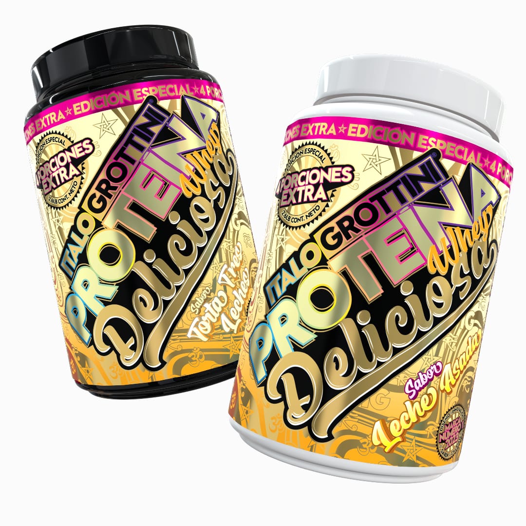 PROTEÍNA WHEY DELICIOSA 2.6 LIBRAS 37 SERVICIOS - ITALO GROTTINI (EDICION ESPECIAL)