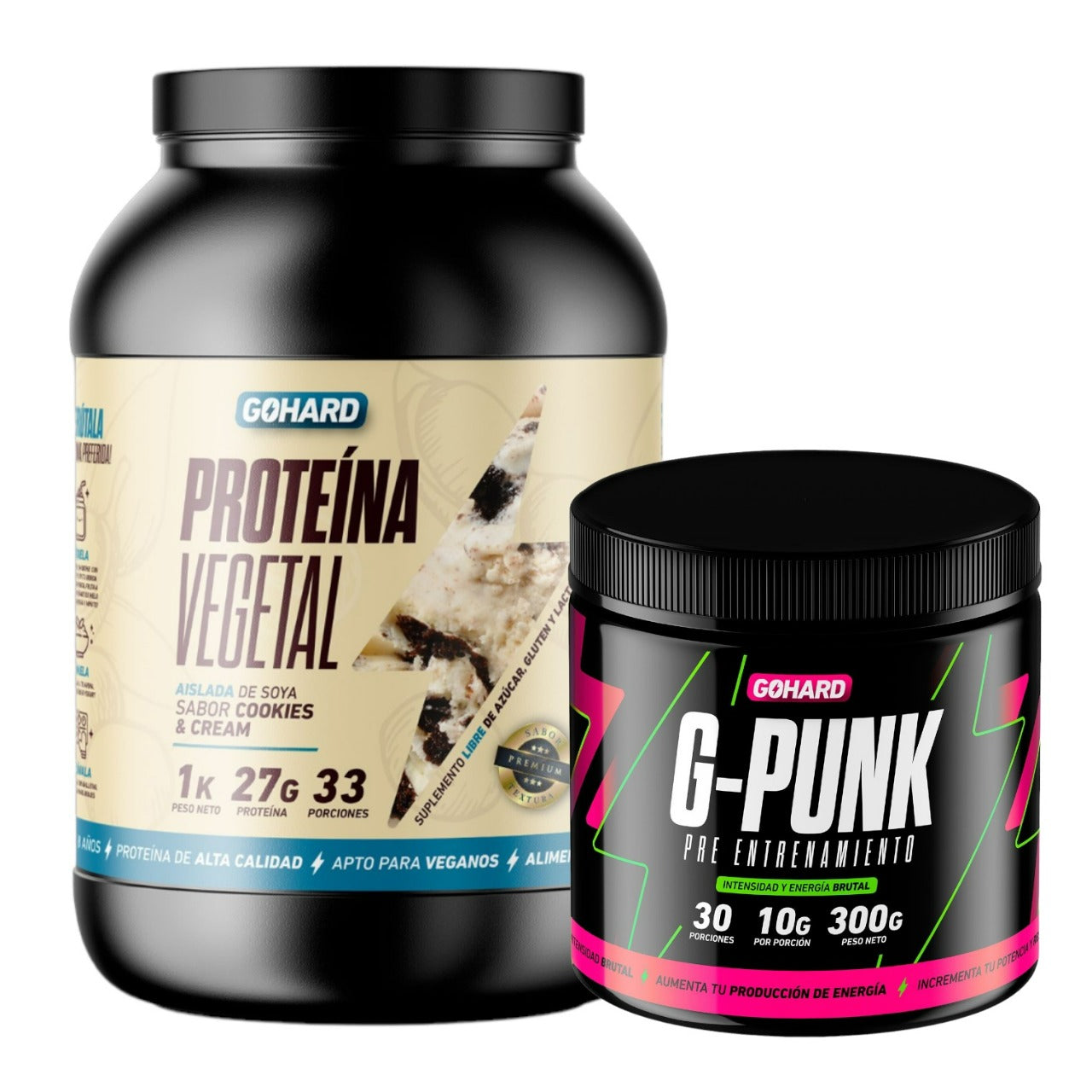 Proteina Vegetal + Pre Entrenamiento G-punk Gohard