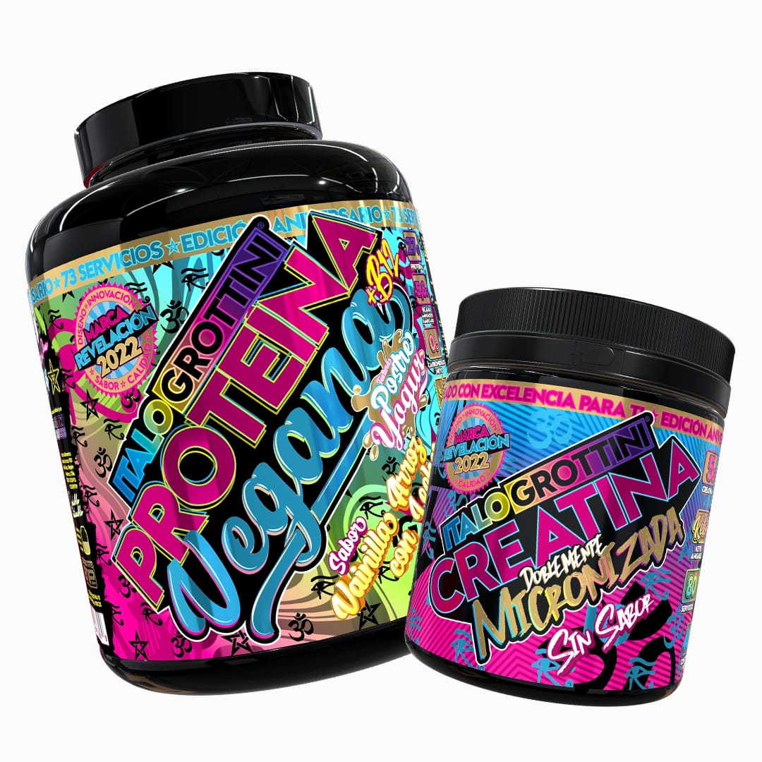 Proteina Vegana 73 Serv. + Creatina 400gr 80 Serv. - Italo Grottini