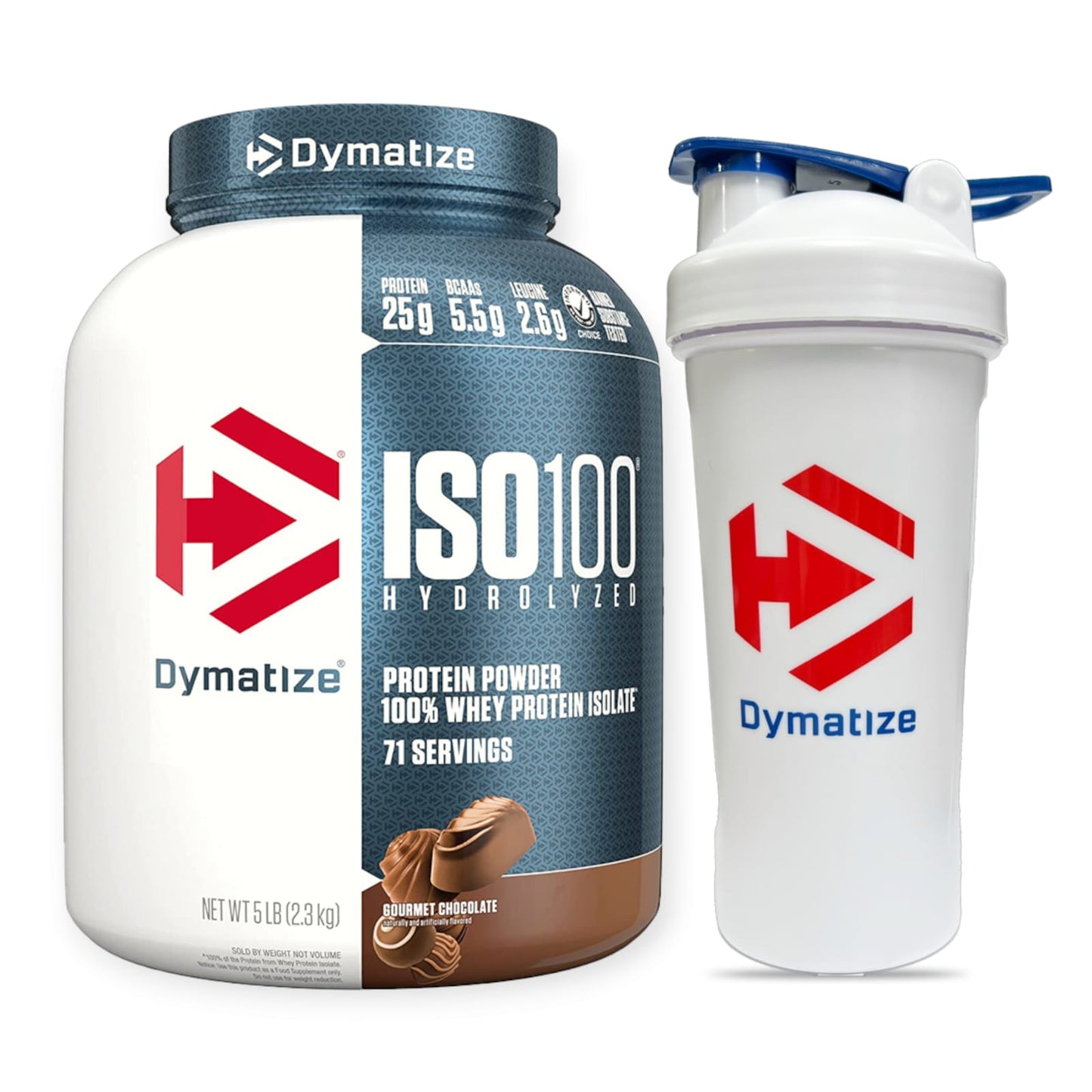 Proteina Iso100 hidrolizada 5libras + SHAKER - Dymatize
