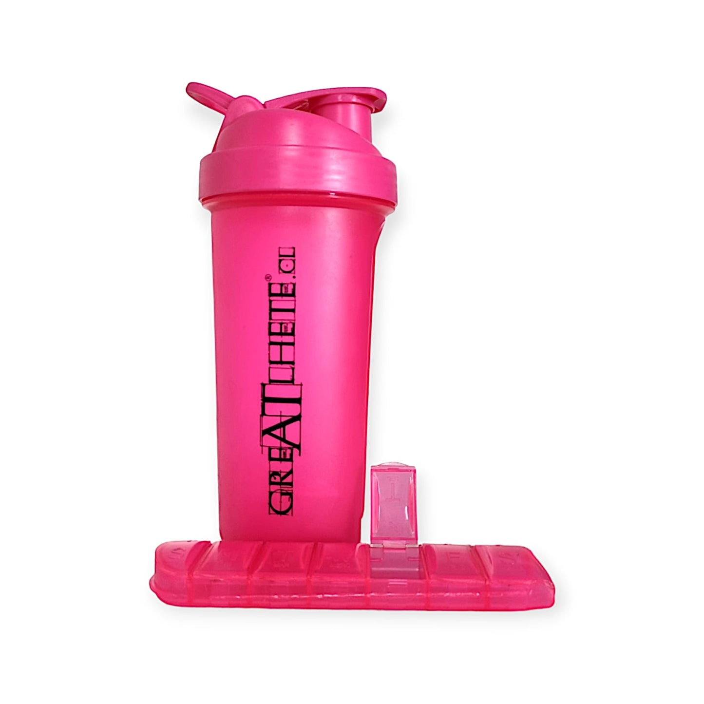 SHAKER CON PASTILLERO 600ML ROSADO - GREATLHETE