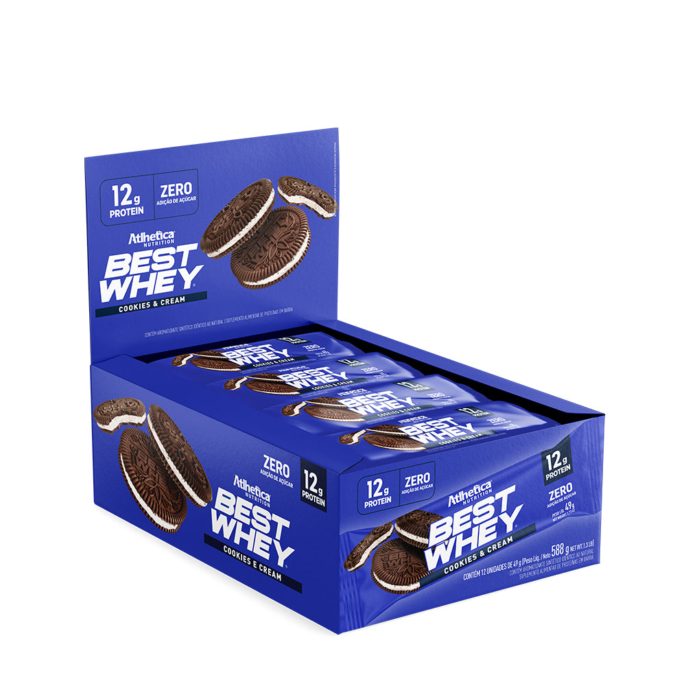 Box de 12 Barras Best Whey 12g Protein - Atlhetica