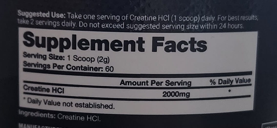 Creatina Hcl Prosupps 60 Serv
