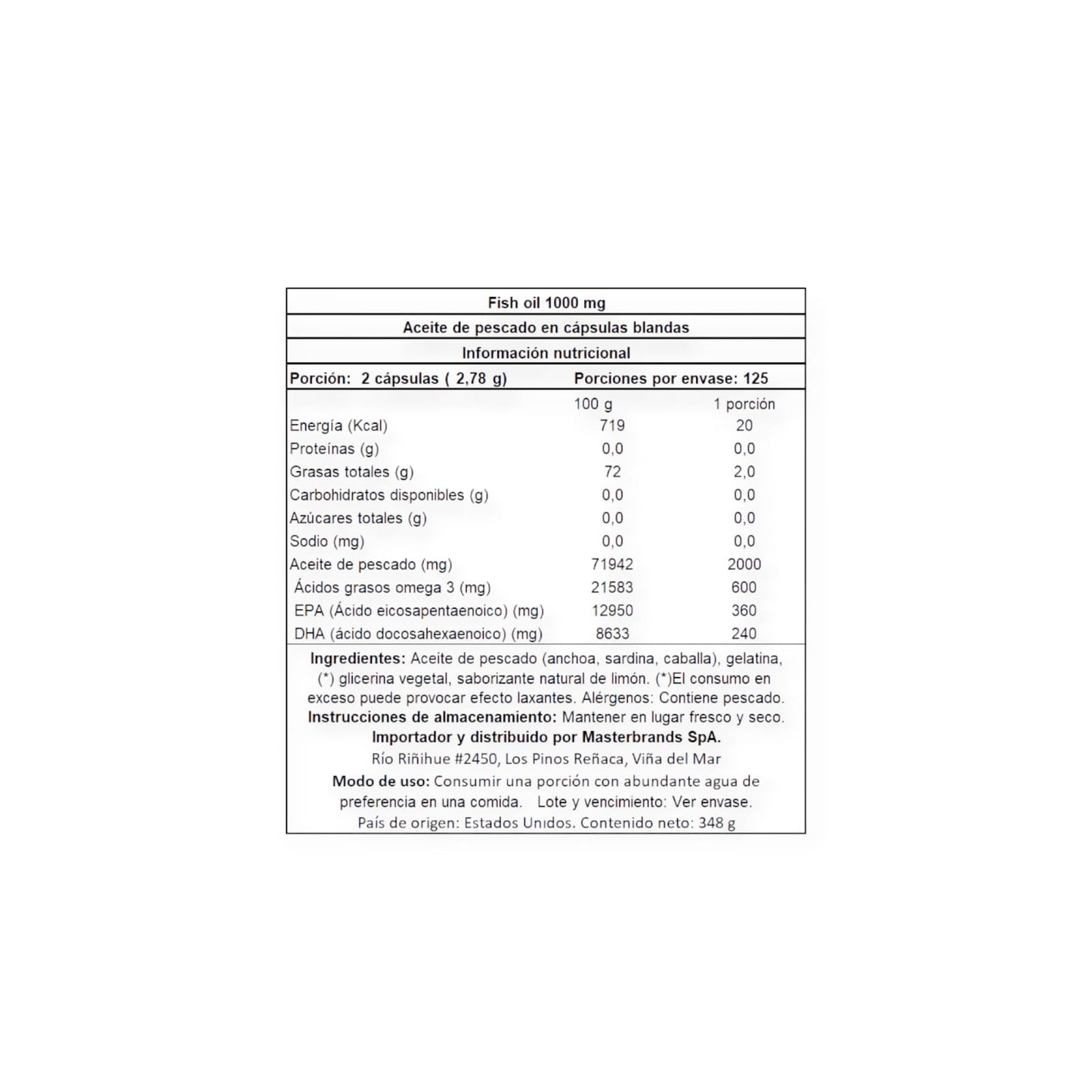 OMEGA 3 FISH OIL 2000MG 250 CAPS - NATURE'S TRUTH