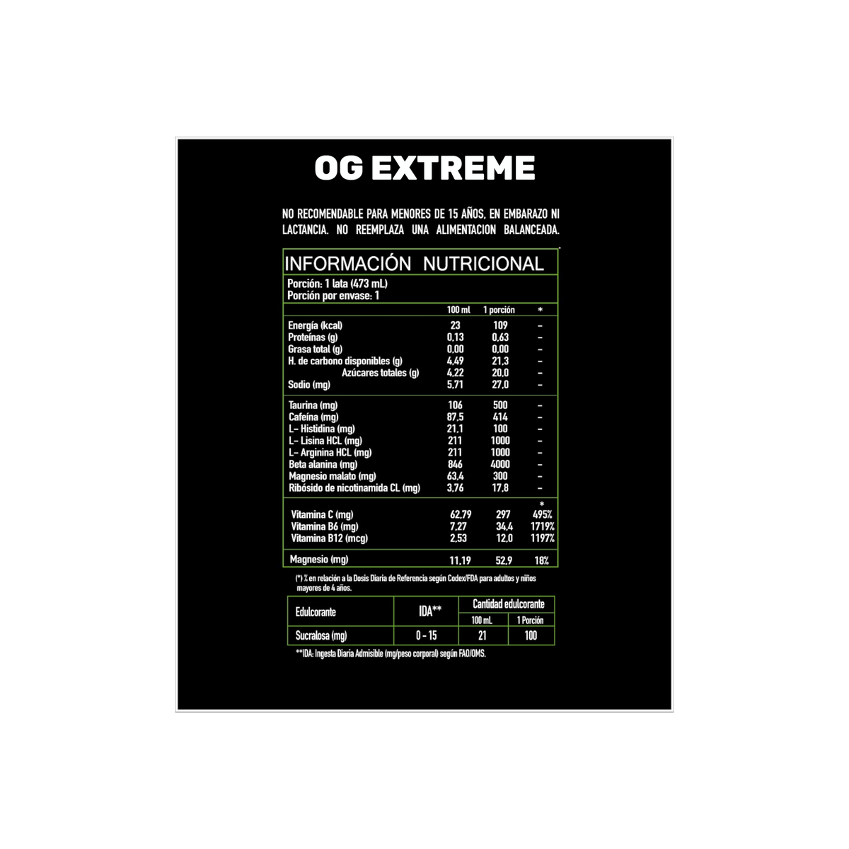Información del producto PACK 12 PREENTRENO LÍQUIDO 473 ML – ALIEN SQUAD ENERGY