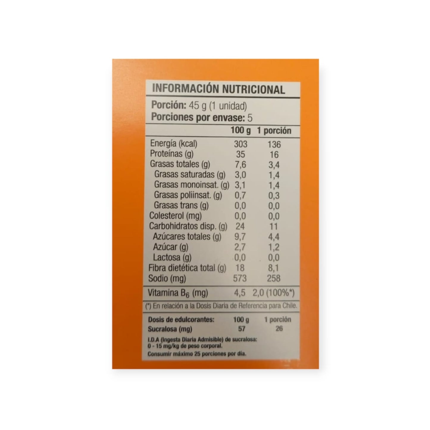 BARRAS DE PROTEINA NOTSNACK BAR 45GR 5 UNIDADES - NOTCO