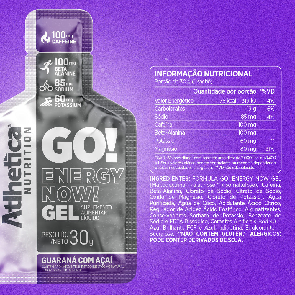 Gel Energizante GO! ENERGY NOW 10 unidades - Atlhetica