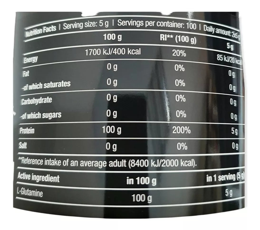 GLUTAMINA 100% GLUTAMINE 500GR - BIOTECHUSA