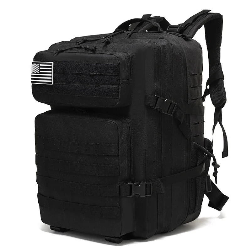 MOCHILA NEGRA TIPO MILITAR 45LT
