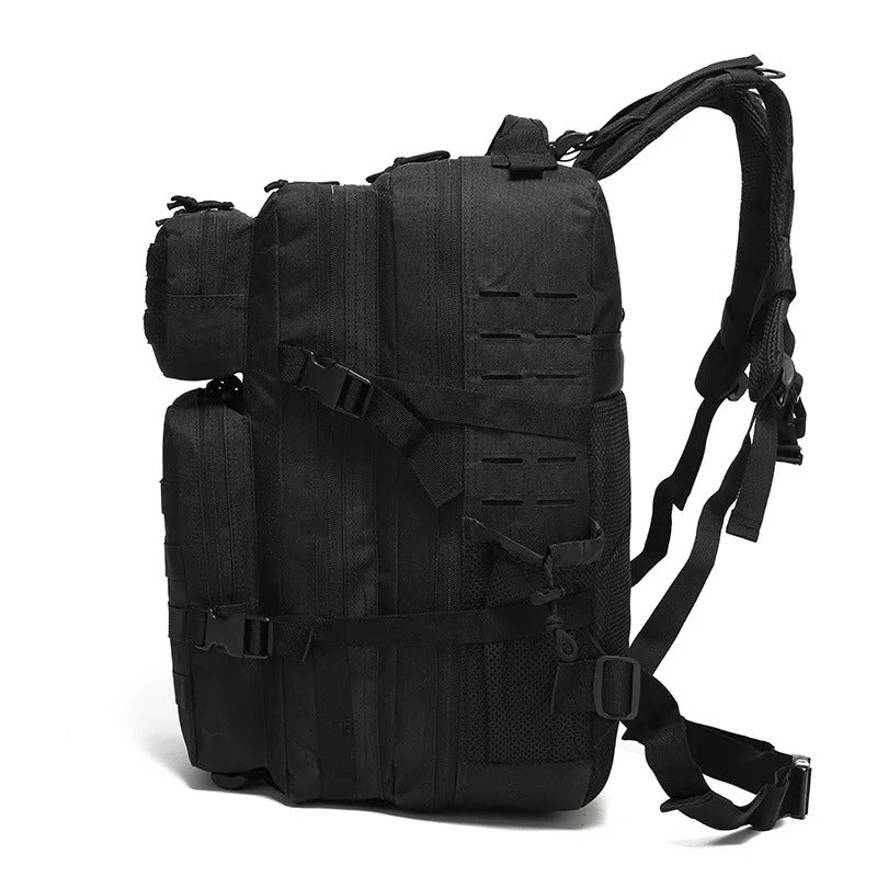 MOCHILA NEGRA TIPO MILITAR 45LT