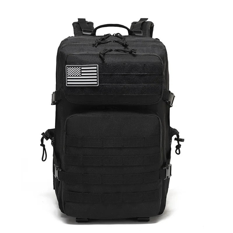 MOCHILA NEGRA TIPO MILITAR 45LT