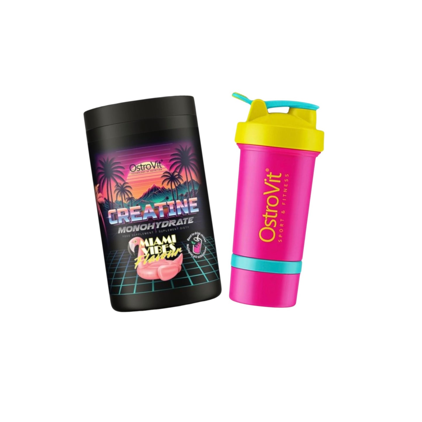 PACK CREATINA MIAMI VIBES 500GR + SHAKER - OSTROVIT