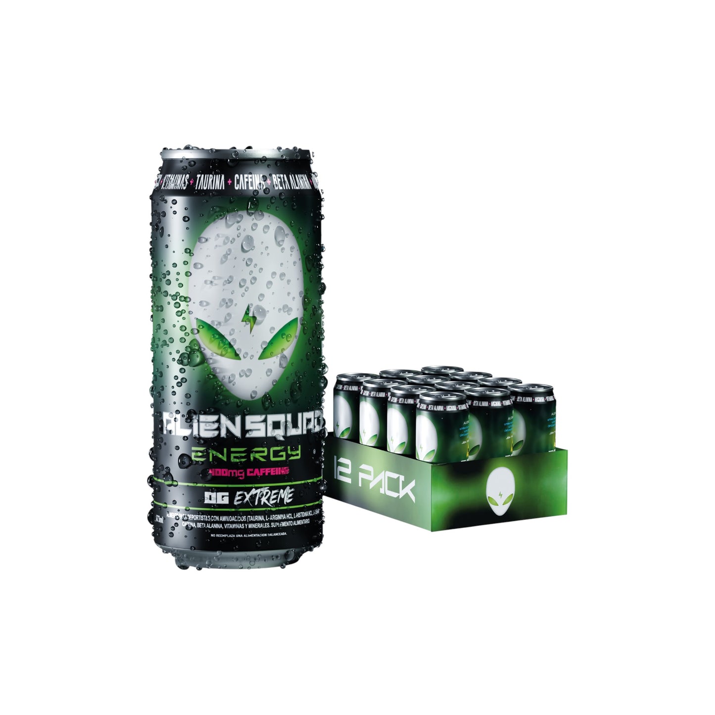 PACK X12 PRE ENTRENO LIQUIDO 473ML - ALIEN SQUAD ENERGY