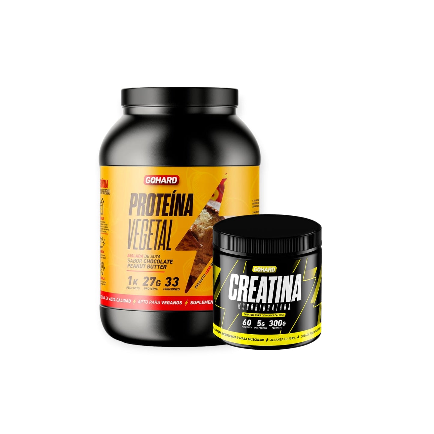 Pack Proteína Vegetal Gohard + Creatina Monohidrato 300gr