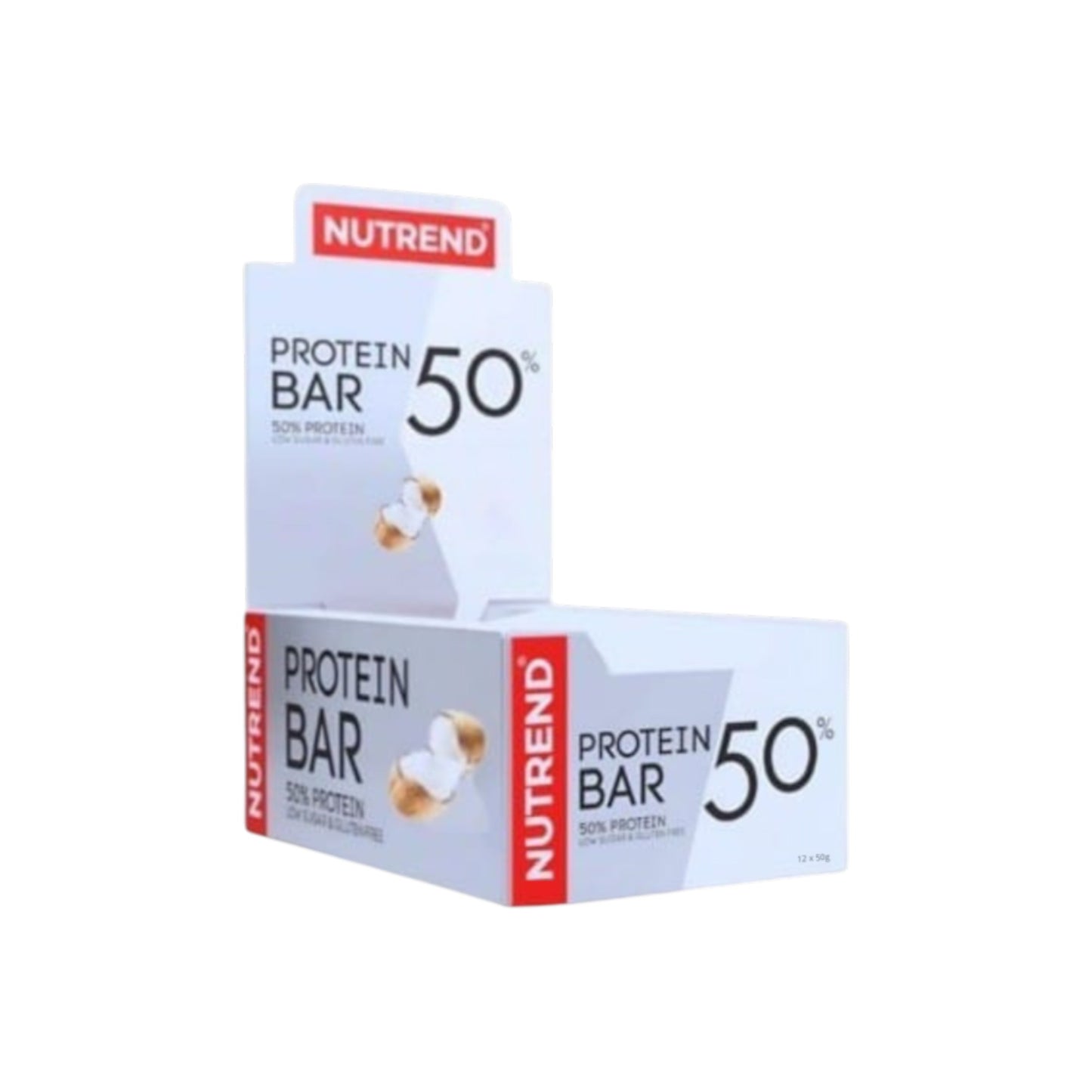 BOX 12 UNIDADES PROTEIN BAR 50% COCONUT 50GR - NUTREND
