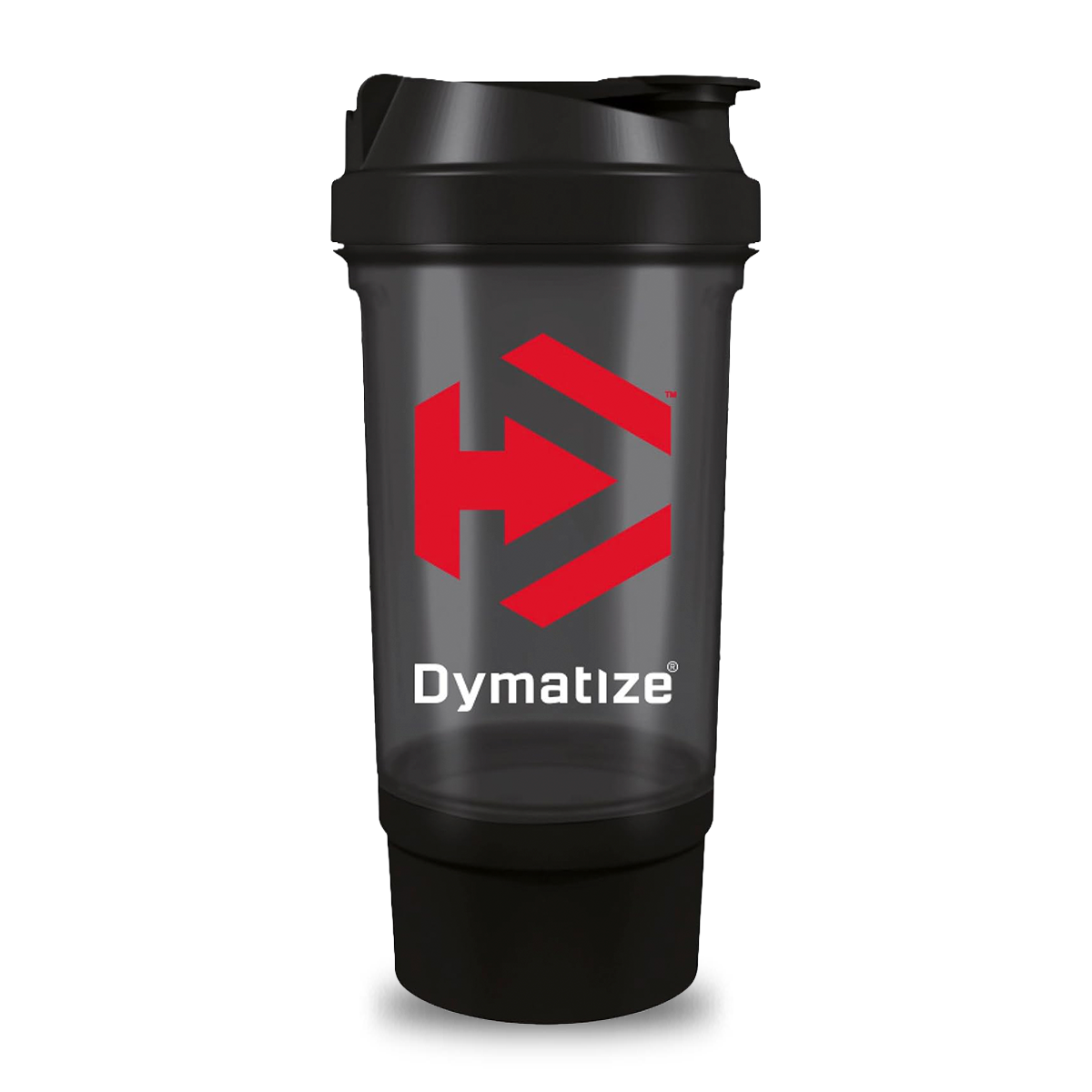 SHAKER GET NEGRO 500ML CON COMPARTIMIENTO - DYMATIZE