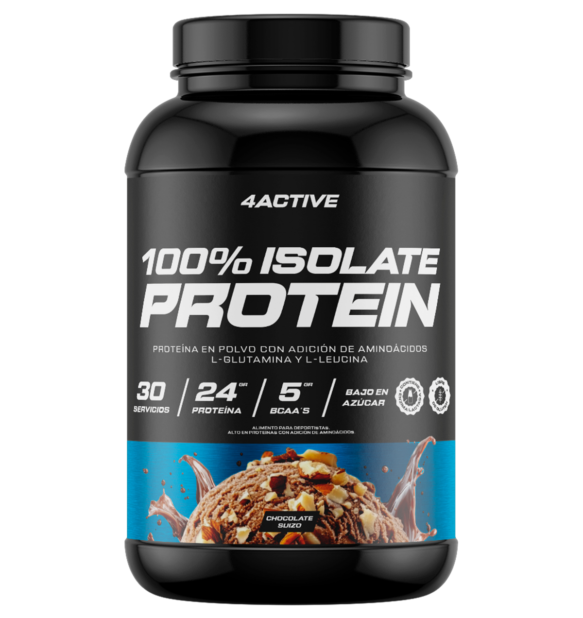 PROTEINA 100% ISOLATE PROTEIN 30 SERVICIOS - 4ACTIVE