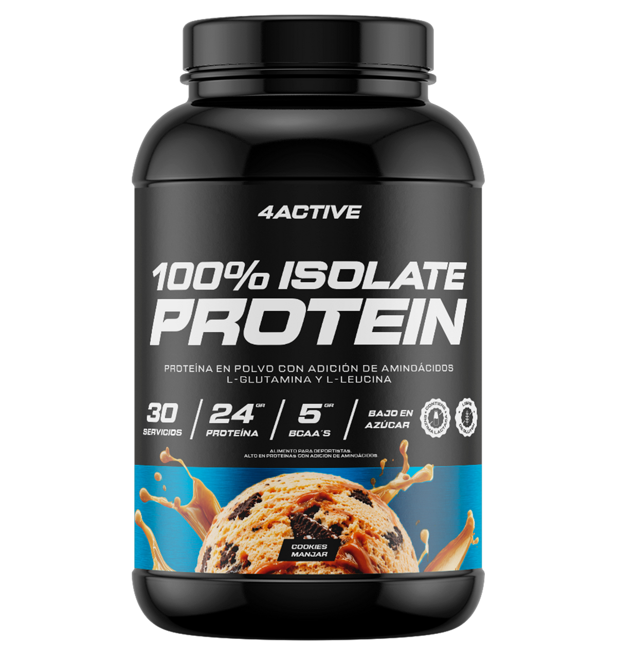 PROTEINA 100% ISOLATE PROTEIN 30 SERVICIOS - 4ACTIVE