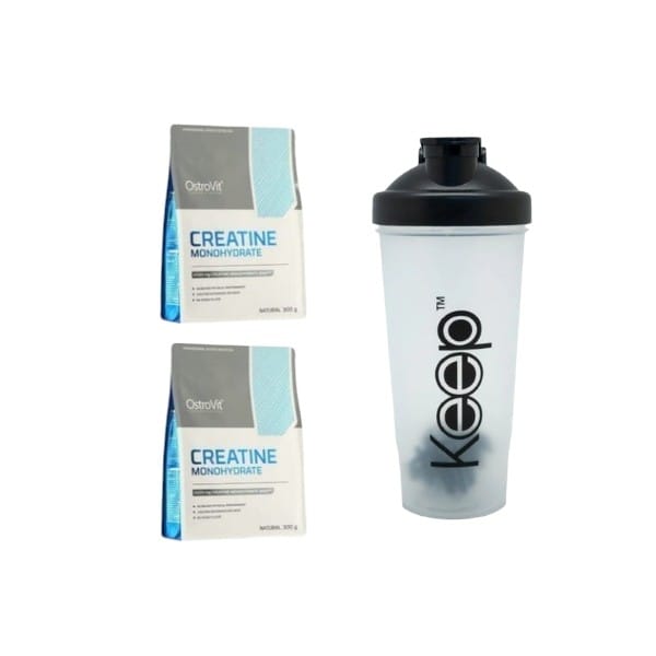PACK 2 CREATINAS MONOHIDRATOS 300GR C/U + SHAKER - OSTROVIT