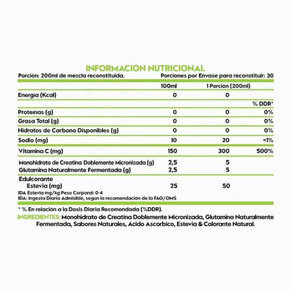 Creatina + Glutamina 324gr Kiwi Colada - Italo Grottini