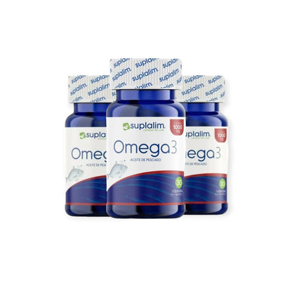 Pack de 3 Omega 3 3 frascos de 30 cápsulas Suplalim - vista 1
