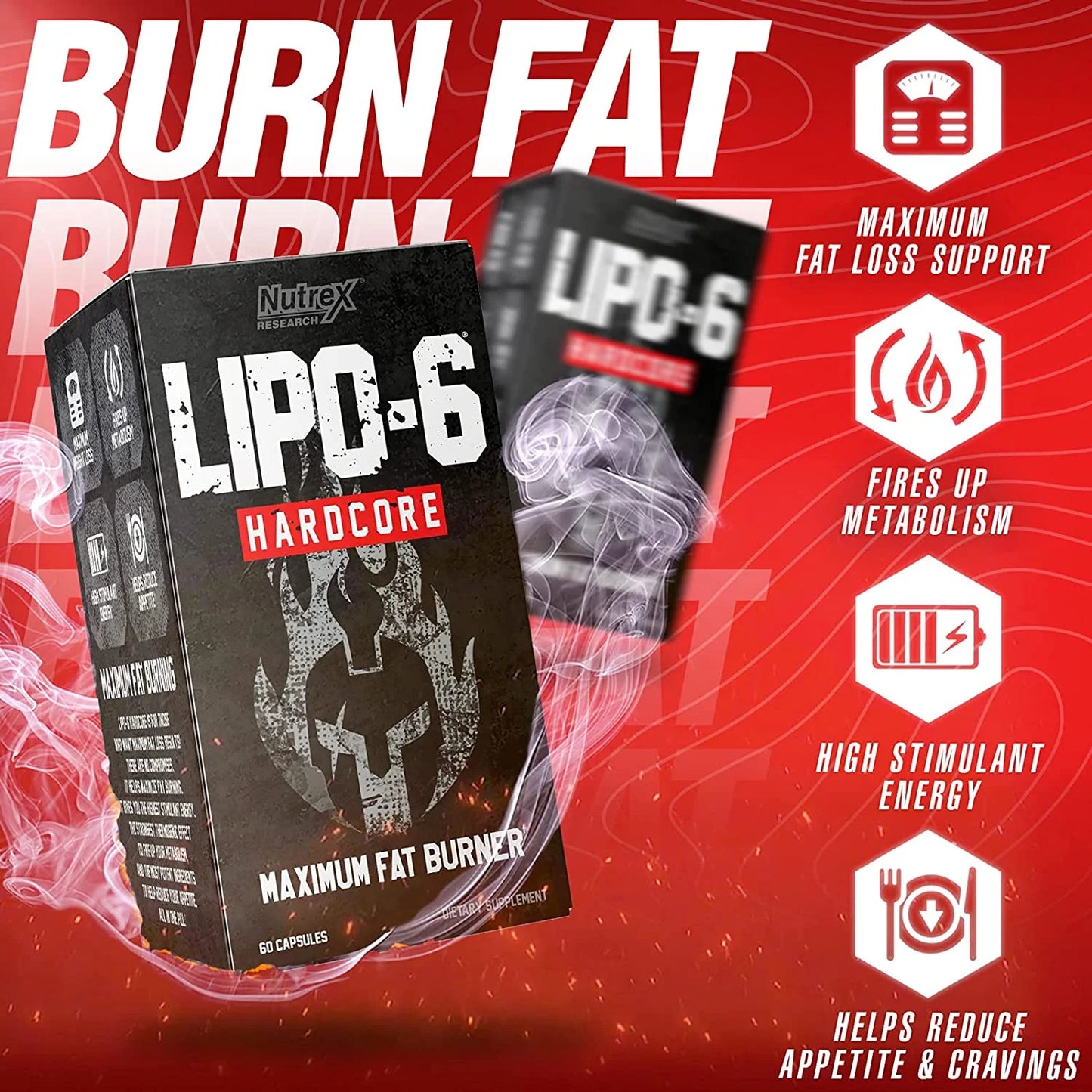 LIPO-6 HARDCORE - 60 CAPSULAS - NUTREX