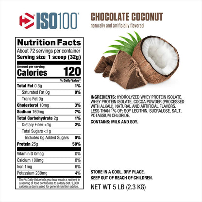 PROTEINA HIDROLIZADA ISO 100 5LB - DYMATIZE