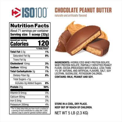 PROTEINA HIDROLIZADA ISO 100 5LB - DYMATIZE