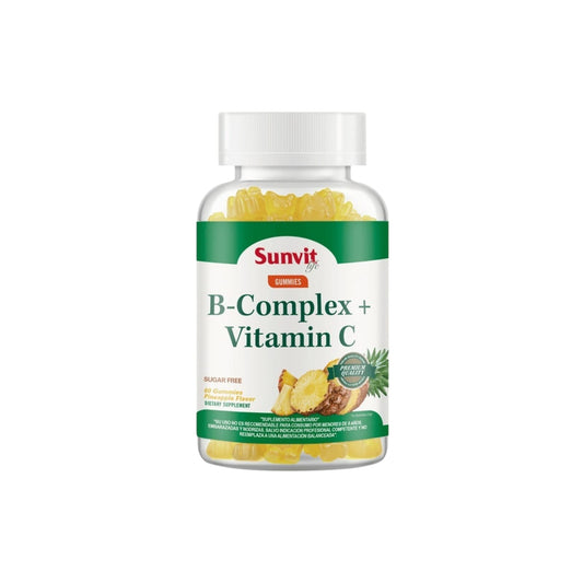 B-COMPLEX + VITAMINA C 60 GOMITAS PIÑA -SUNVIT