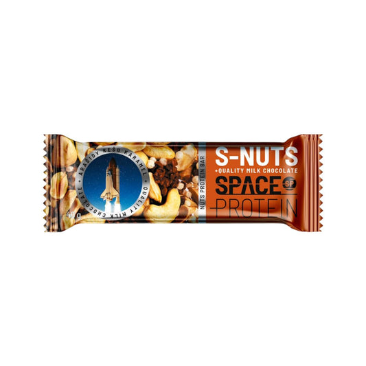 BOX 30 BARRAS S-NUTS SALTED CARAMEL 40GR - SPACE PROTEIN