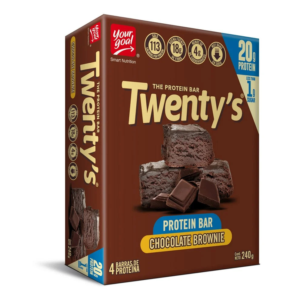 PACK 12 BARRAS DE PROTEINA TWENTYS 20G C/U 3 SABORES -YOUR GOAL