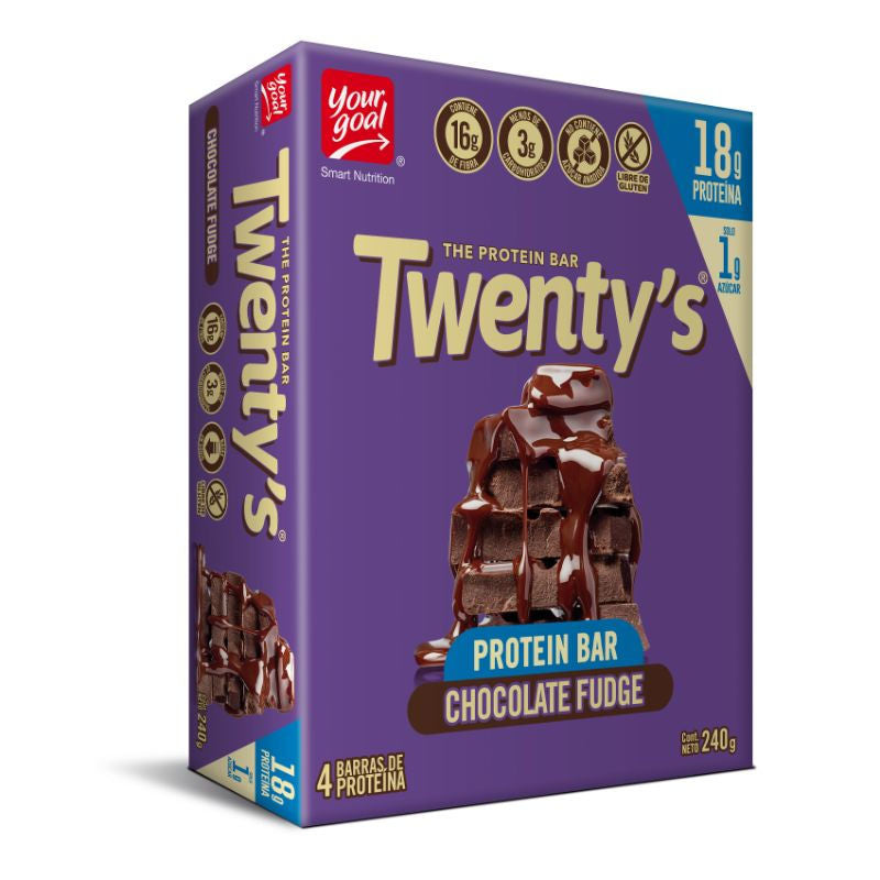 PACK 12 BARRAS DE PROTEINA TWENTYS 20G C/U 3 SABORES -YOUR GOAL