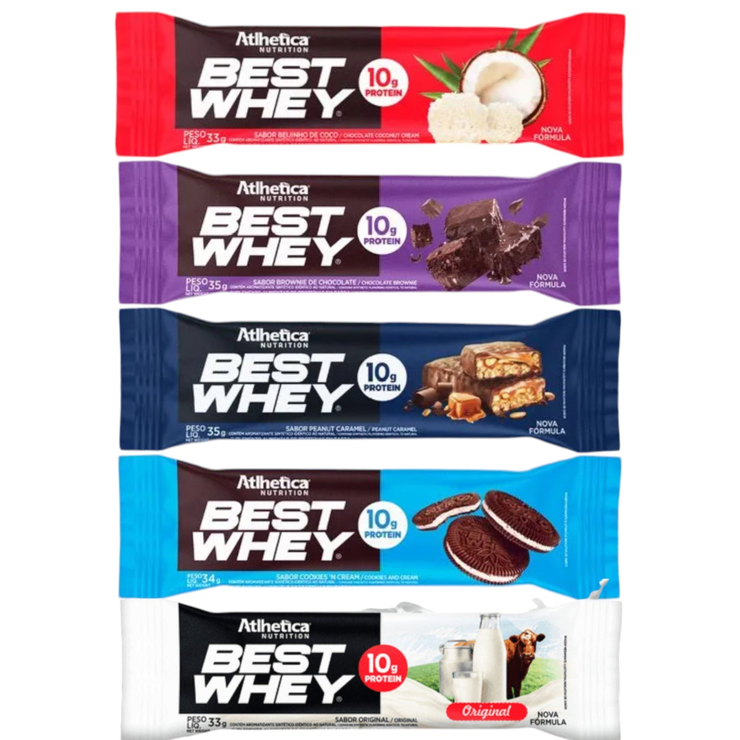 Box de 12 barras Best Whey 10g Protein- Atlhetica