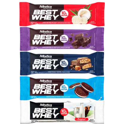 BOX DE 12 BARRAS BEST WHEY 10 G PROTEIN – ATLHETICA – Atlhetica