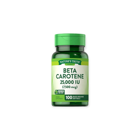 BETACAROTENO 25000 IU (7500MCG) 100 SOFTGELS - NATURE'S TRUTH