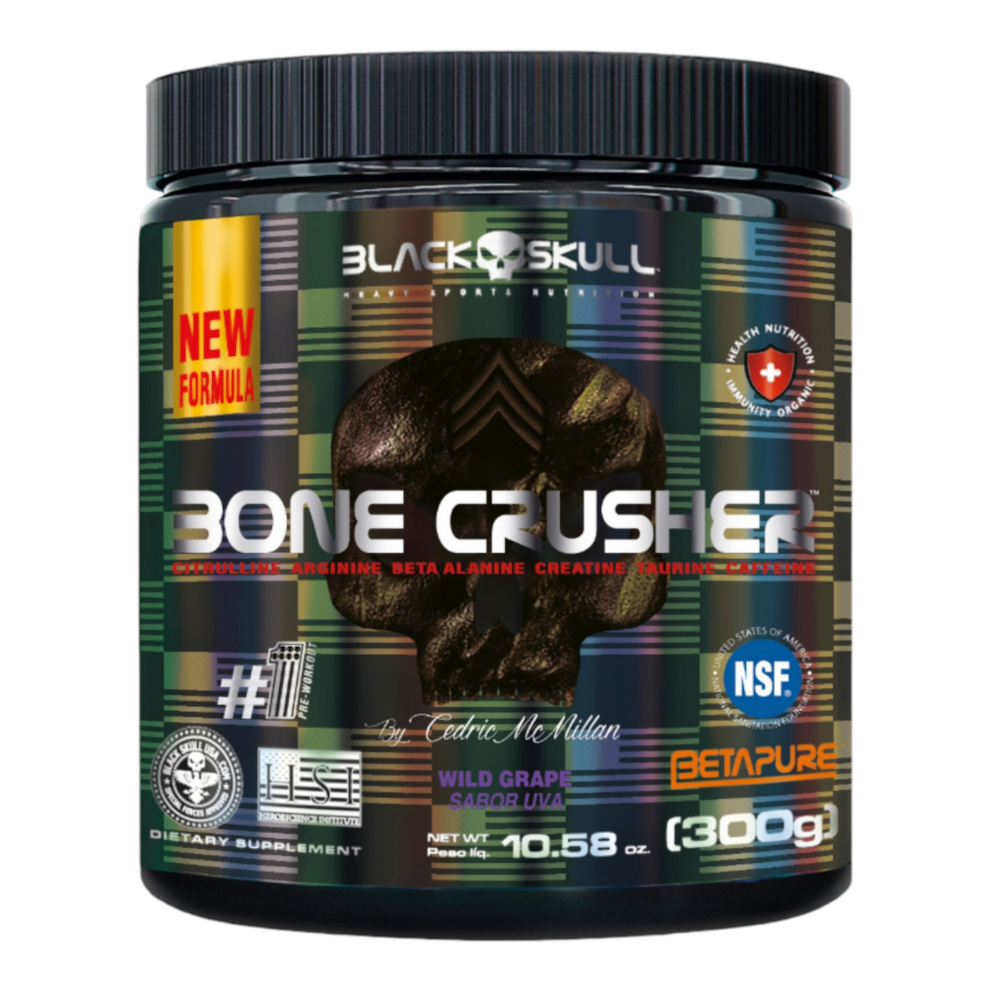 PRE-ENTRENO BONE CRUSHER 300GR 60SV - BLACK SKULL