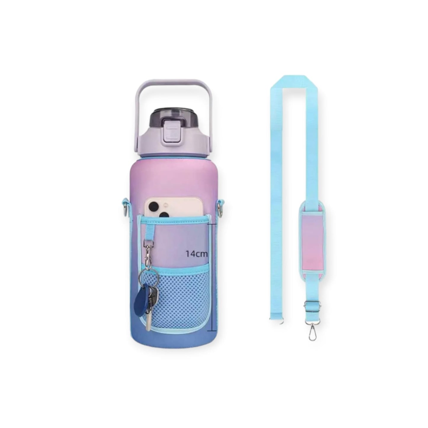 BOTELLA DE AGUA 2LTS DEPORTIVA + BOLSO