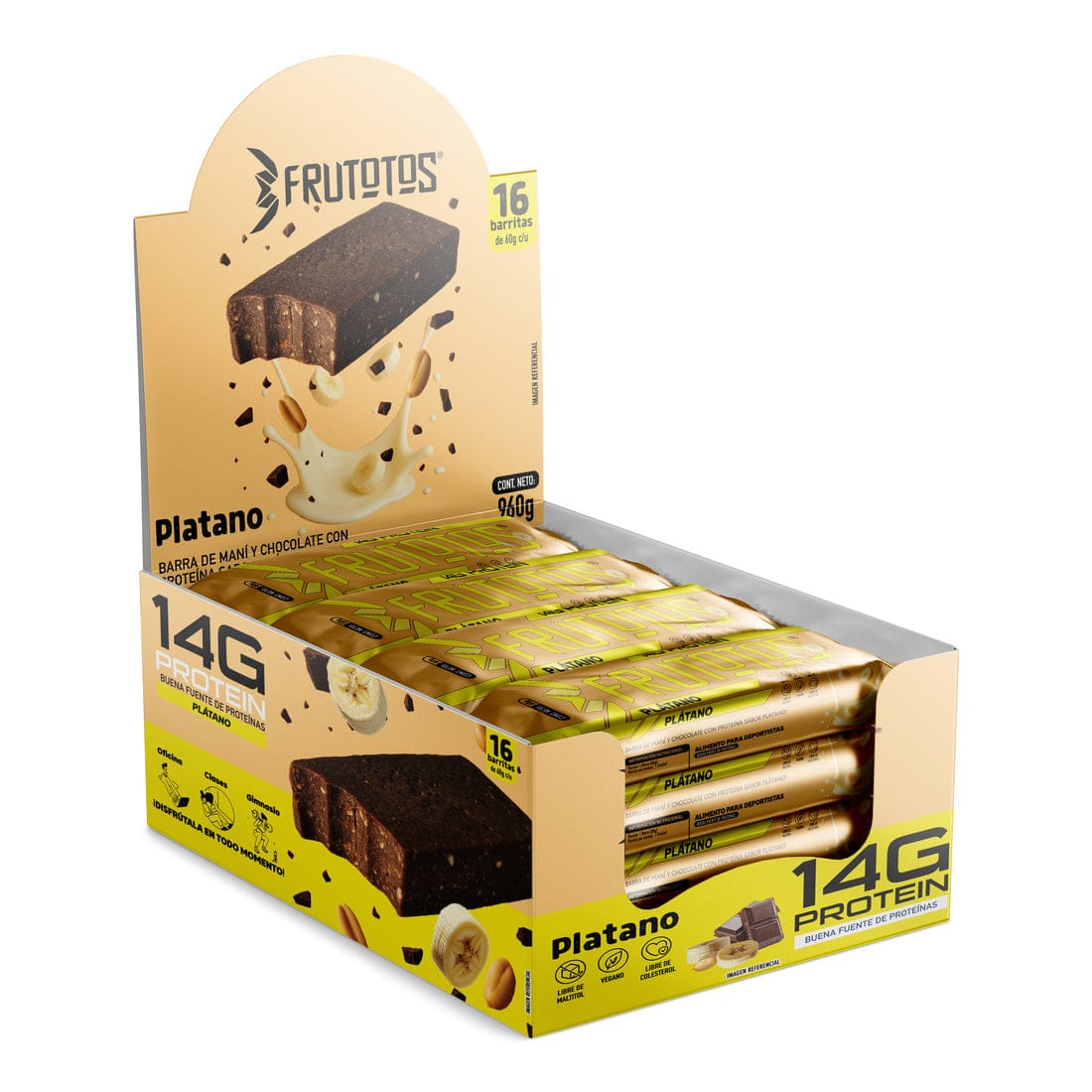 BOX 16 BARRAS DE PROTEINA VEGANA - FRUTOTOS