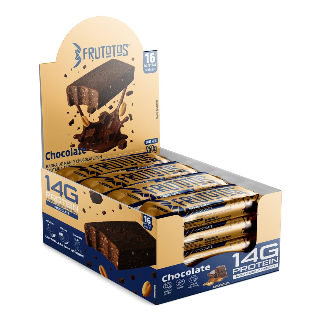 BOX 16 BARRAS DE PROTEINA VEGANA - FRUTOTOS
