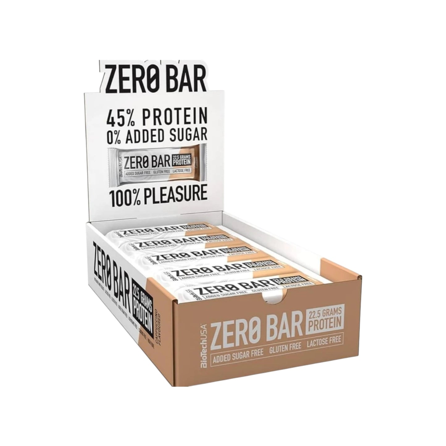 BOX 20 BARRAS ZERO BAR 50 GR - BIOTECH USA
