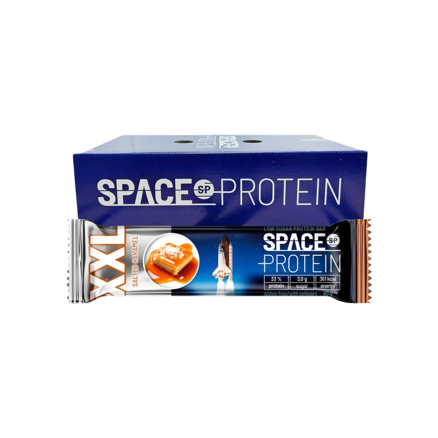 BOX 24 BARRAS SPACE XXL 80GR - SPACE PROTEIN
