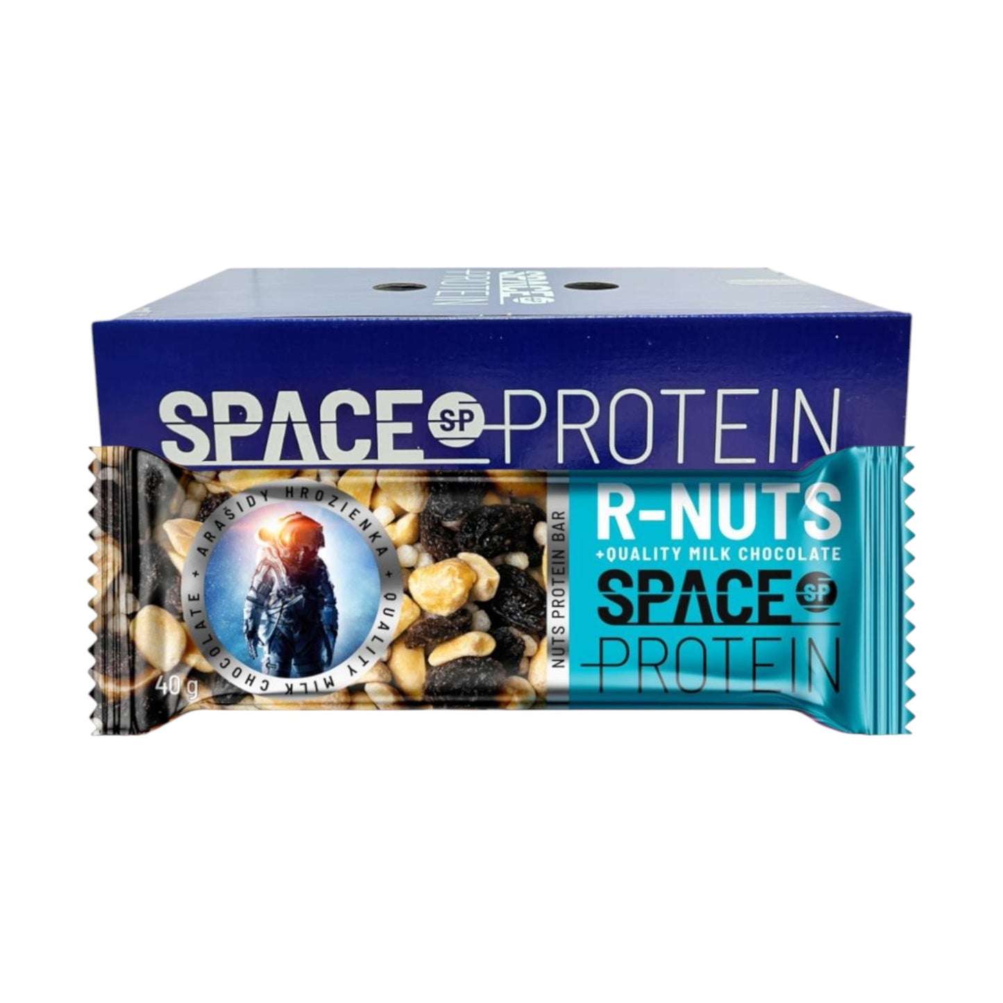 BOX 30 BARRAS R-NUTS RAISINS 40GR - SPACE PROTEIN