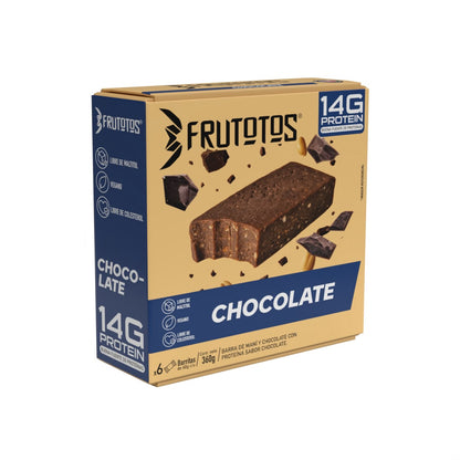 Box 6 barras de proteína vegana FRUTOTOS sabor chocolate