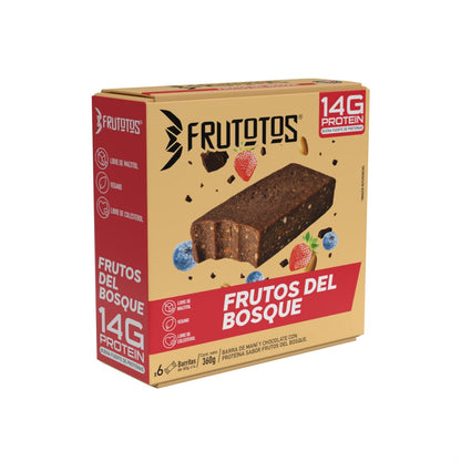 Box 6 barras de proteína vegana FRUTOTOS sabor frutos del bosque
