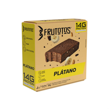 Box 6 barras de proteína vegana FRUTOTOS sabor plátano